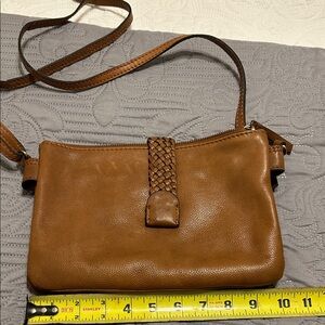Chic Brown Leather Crossbody Bag